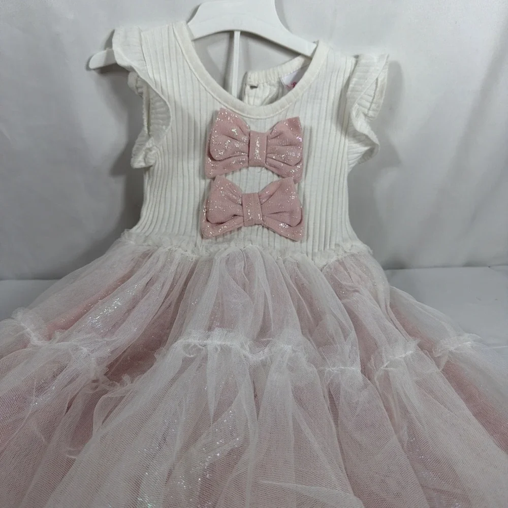 Little Lass‎ Pink Frilly 2T Dress. Lace Tulle And Ruffle.